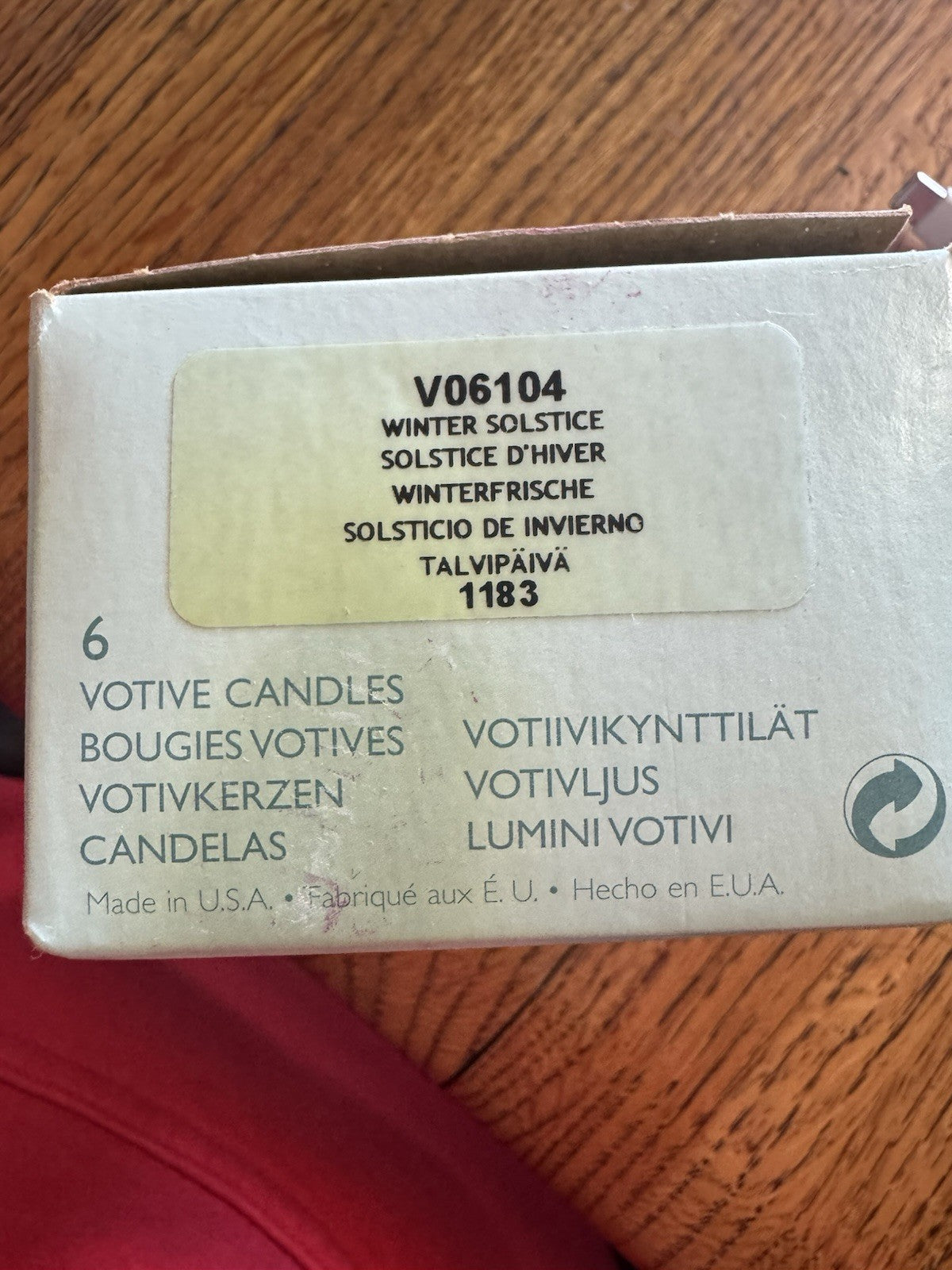 PartyLite Universal Votives V06104 NIB Holiday "Winter Solstice" - Box of 6