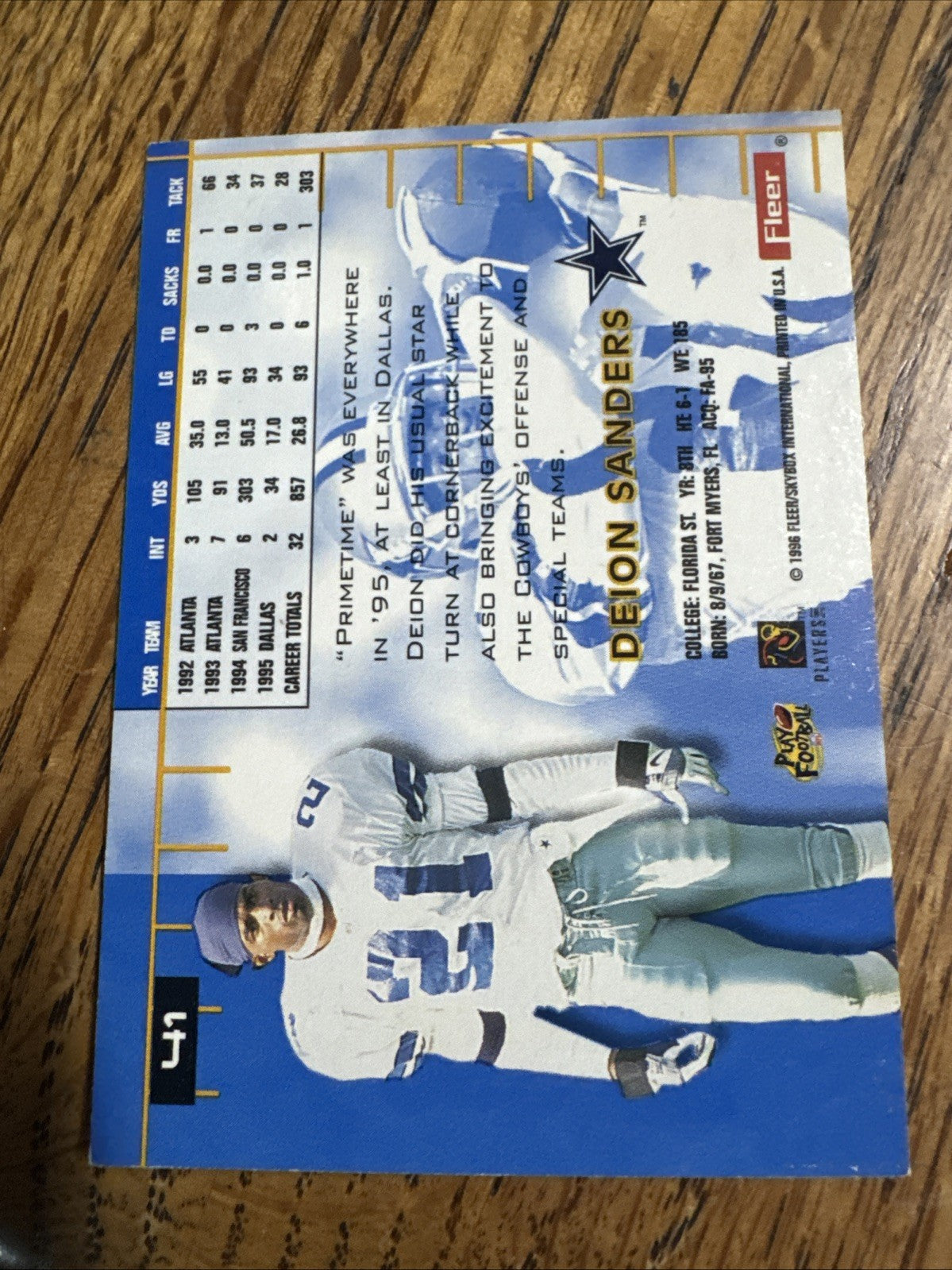 1996 Fleer Ultra - Deion Sanders #41