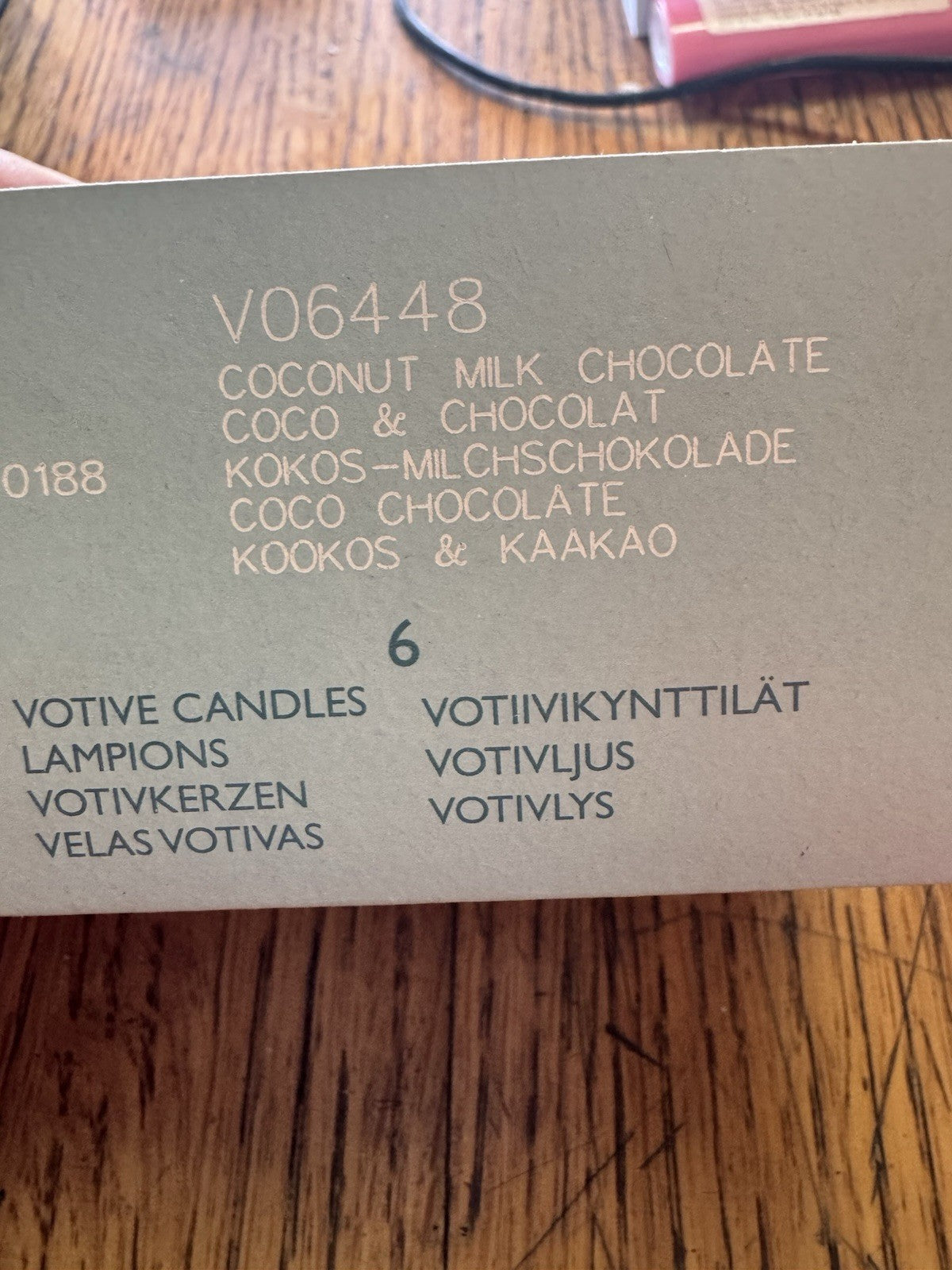 PartyLite Coconut Milk Chocolate Votive Candles Box of 5. V06448 NEW Retired
