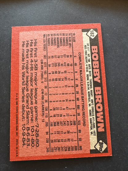 1986 Topps - Bobby Brown #182