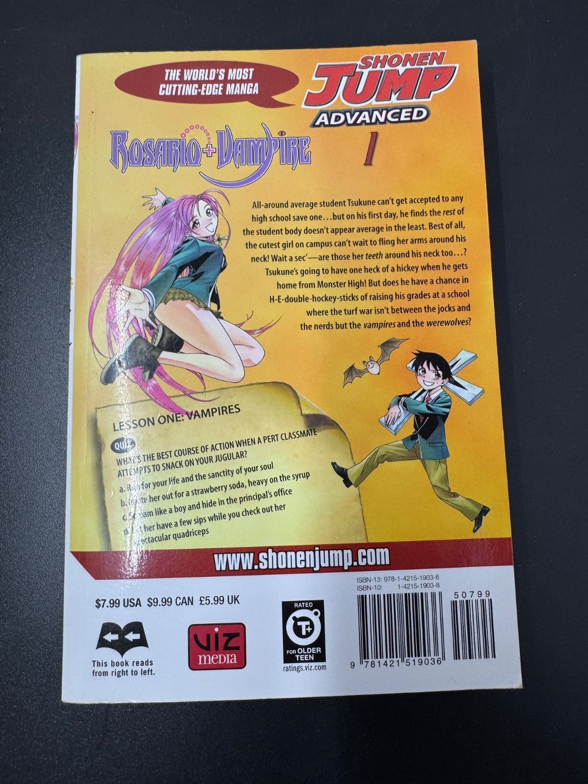 Rosario+Vampire Manga Set Volumes 1-6 English