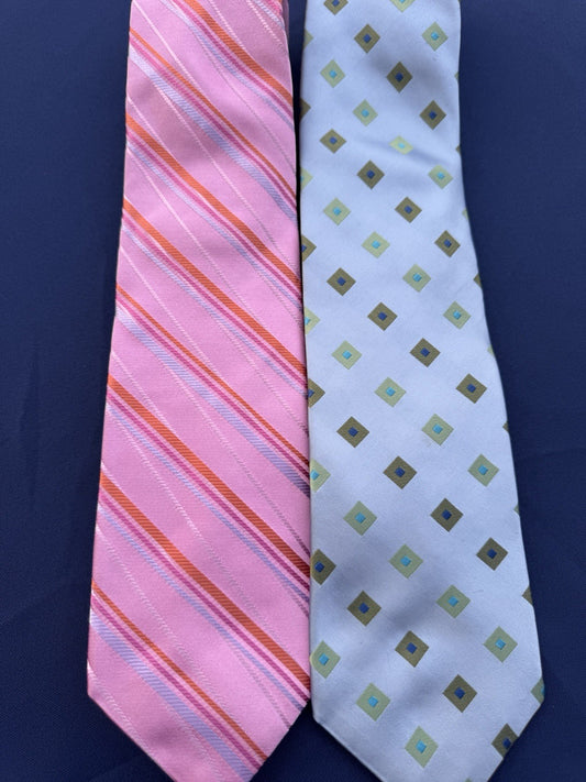 Lot of 2 Ted Baker London Men's Silk Tie Silk Neckties