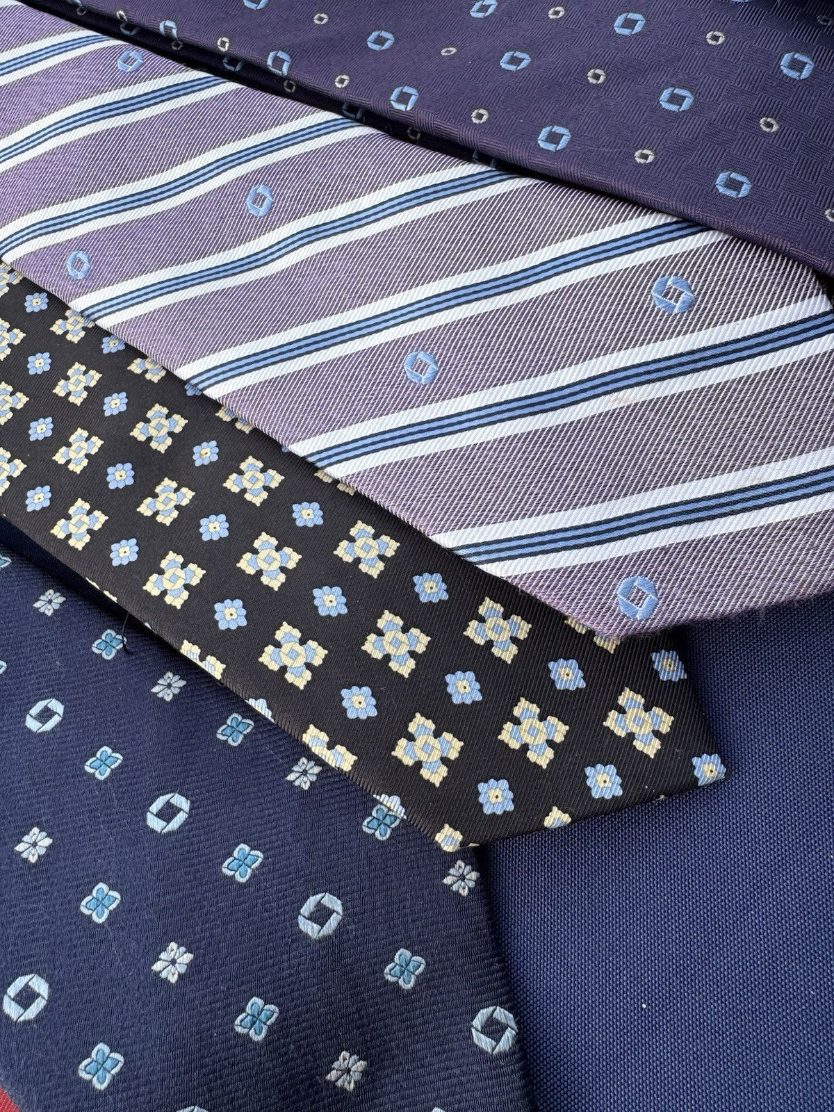 LOT OF 9 VTG Chase Bank Men's 100% Silk Necktie Manhattan New York USA