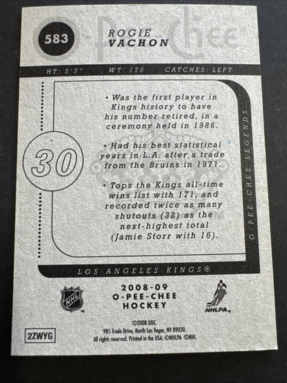 2008-09 O-Pee-Chee - Legends Rogie Vachon #583