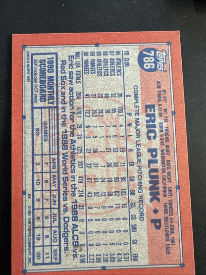 1991 Topps - Eric Plunk #786 Operation Desert Shield