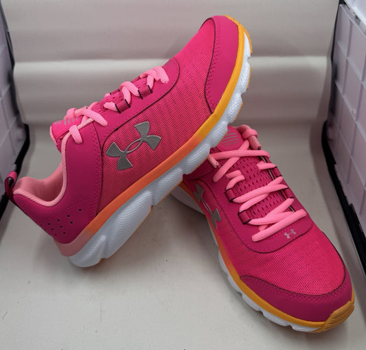 Under Armour Grade School Assert 8 Sneaker,Pinkadelic (600)/White, 6Y