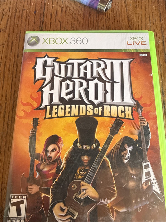 Guitar Hero 3 III: Legends Of Rock Xbox 360 Game CIB Complete With Manual