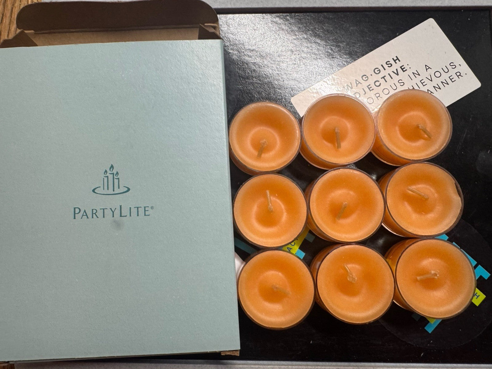 Partylite NECTARTINI Box 9 Universal Tea Light Candles V04319
