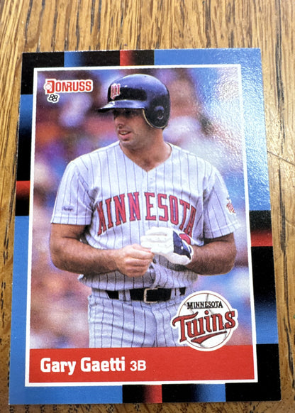 1988 Donruss - Gary Gaetti #194 Last Line Begins with In