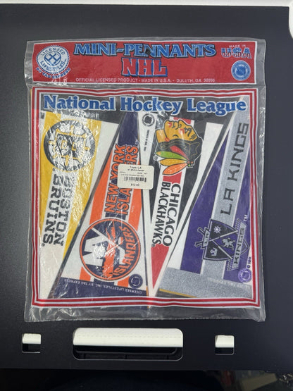TAG Express Vintage 1991  Mini Pennant NHL Hockey 9" x 4” Felt Banner Flag NWT