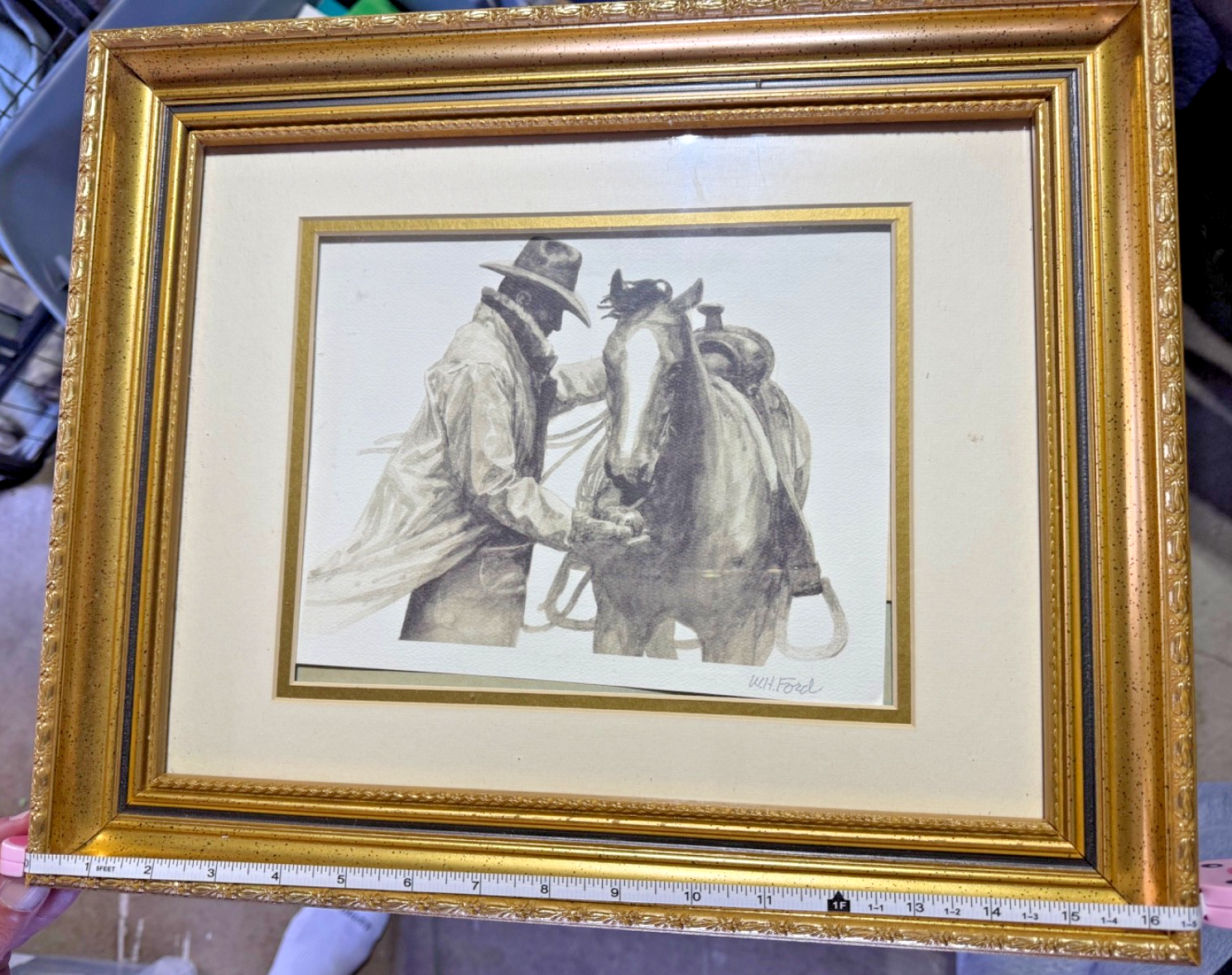 W.H Ford Lithograph "Partners" 