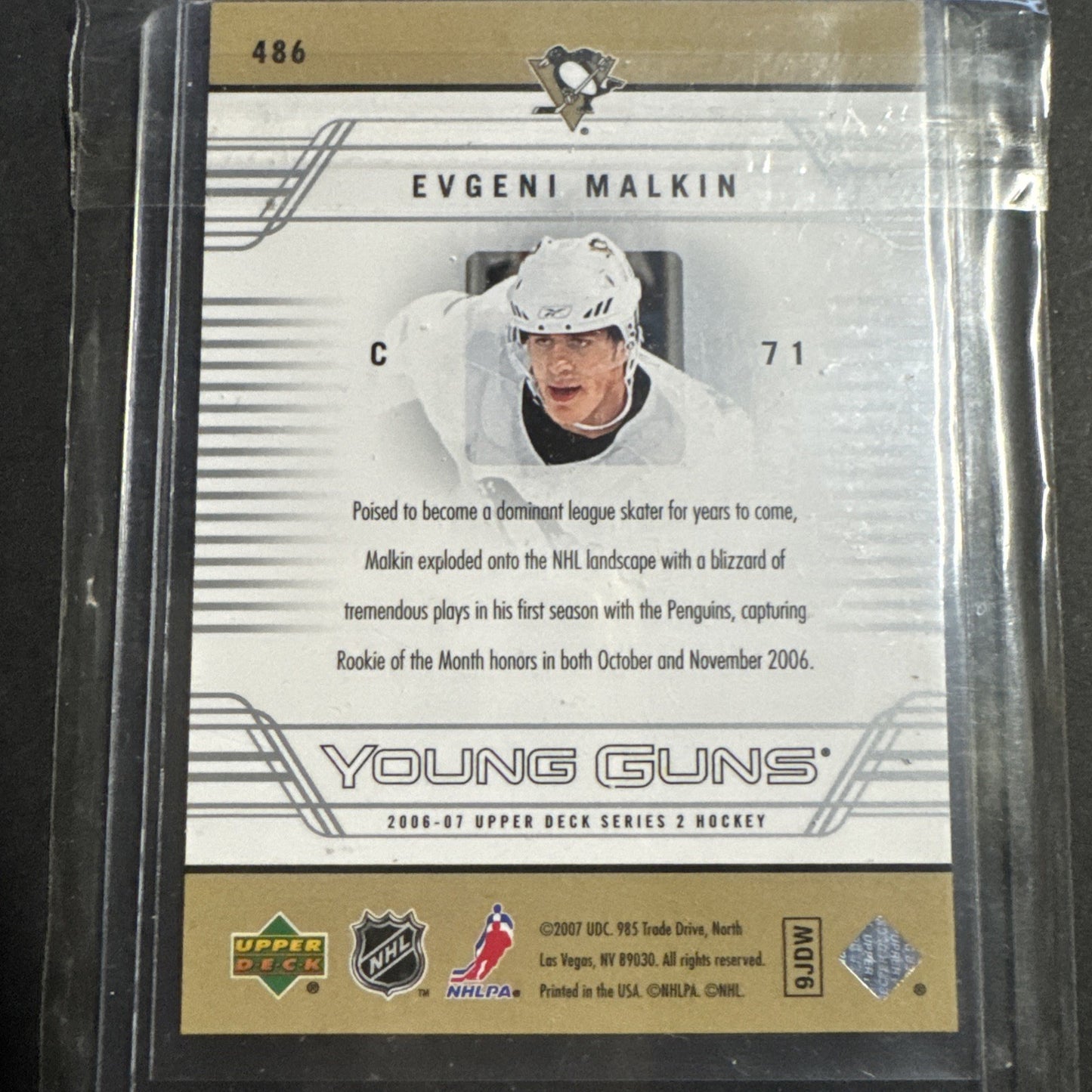 2006-07 Upper Deck - Young Guns Evgeni Malkin #486 (RC)