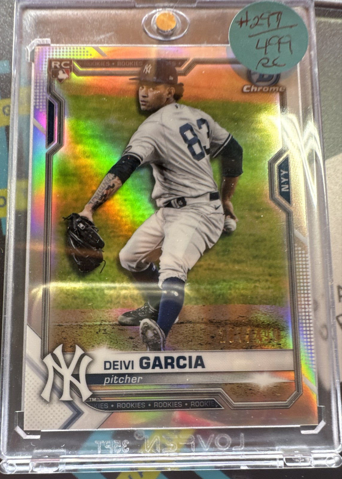 2021 Bowman Chrome - Deivi Garcia #55 Refractor /499 (RC)