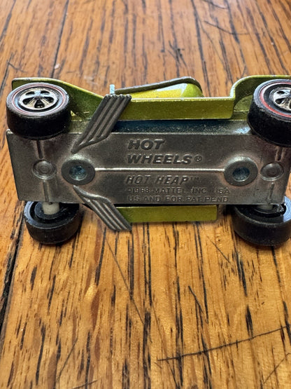 HOTWHEELS 1968 REDLINES HOT HEAP LIGHT GREEN USA 