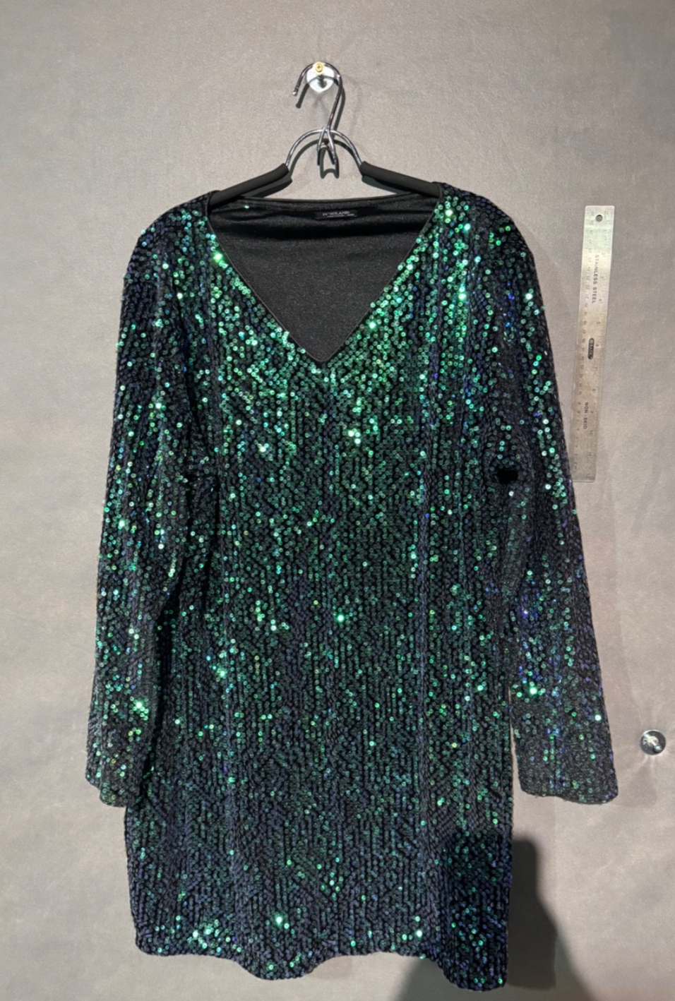 Mardi Gras Green/Blue Sequin Dress 24W