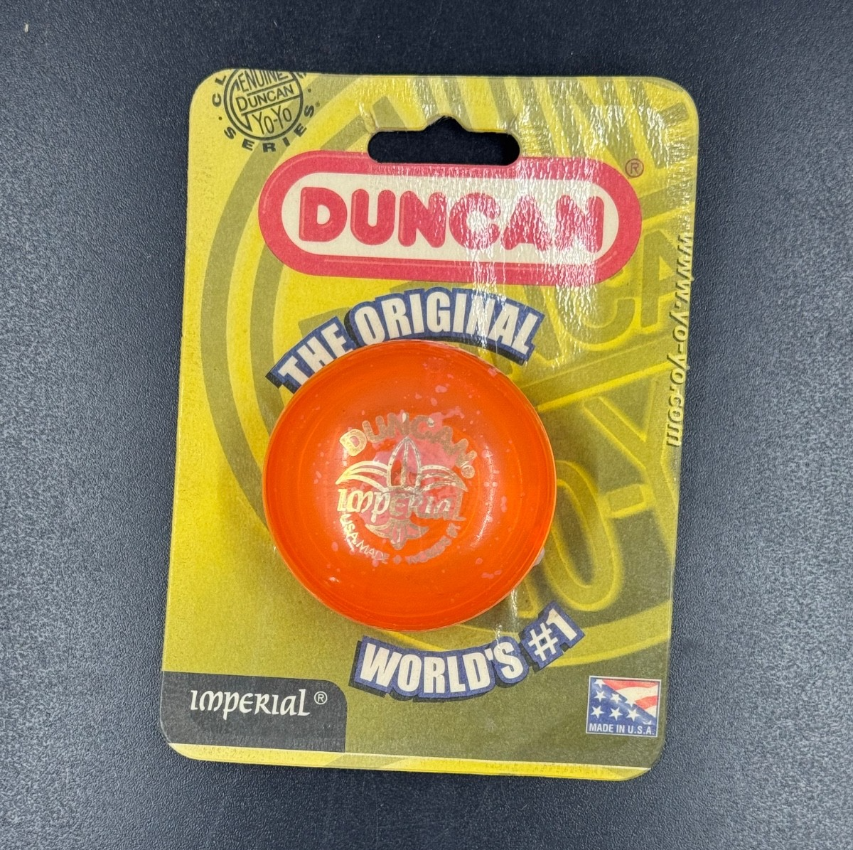 *2* NEW, FACTORY SEALED, 1998 ORANGE DUNCAN KEYCHAIN YO-YO 1999 DUNCAN IMPERIAL