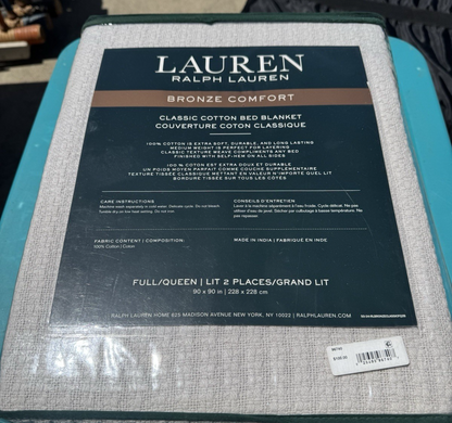 Ralph Lauren Queen Classic Cotton Blanket