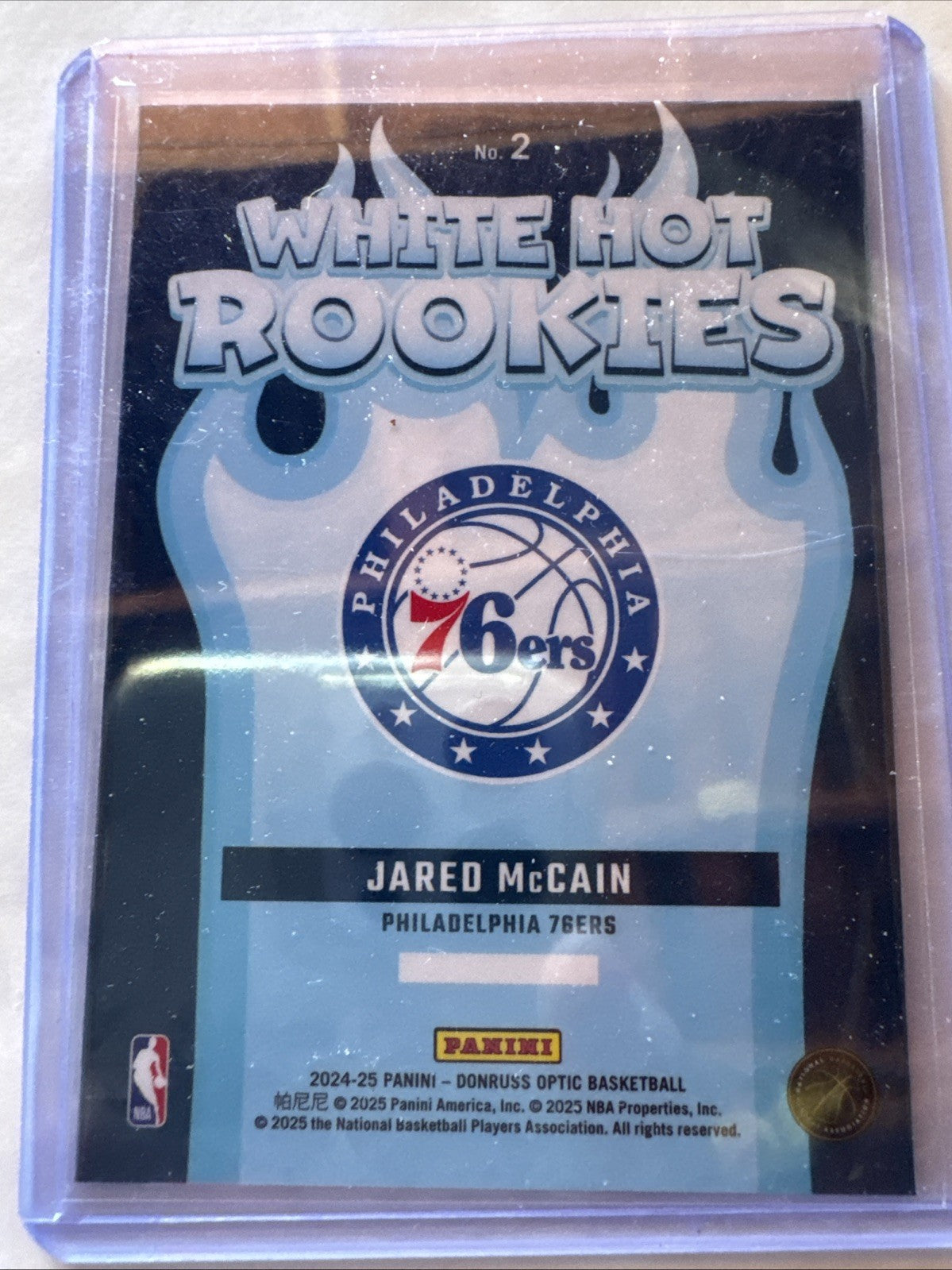 2024-25 Panini Donruss Optic - White Hot Rookies Jared McCain #2 Holo Prizm (RC)