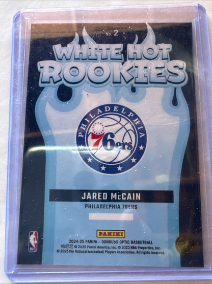 2024-25 Panini Donruss Optic - White Hot Rookies Jared McCain #2 Holo Prizm (RC)