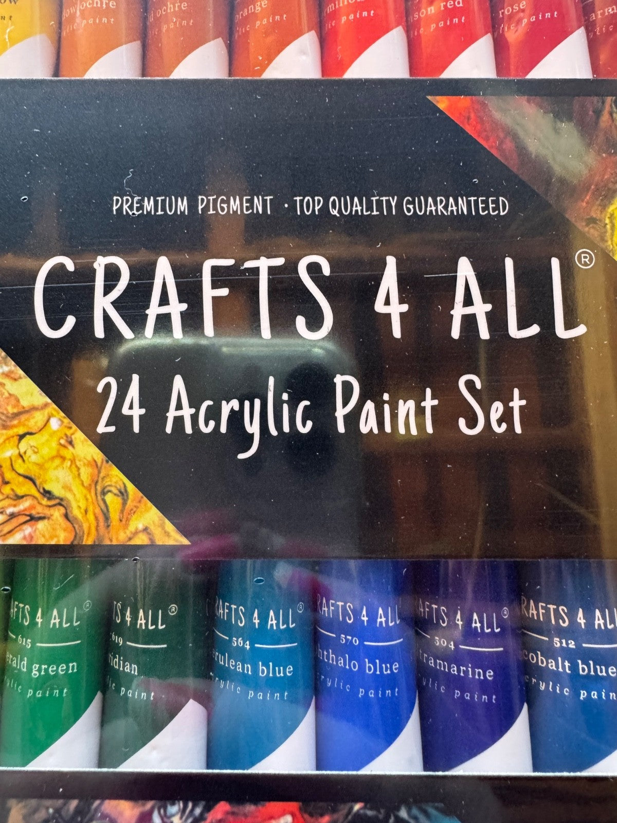 Crafts for All. 24 Acrylic Paint Set with 3 free brushes. Brand New!!! 