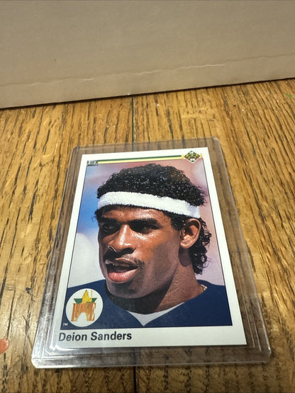 1990 UPPER DECK RC DEION SANDERS . NEW YORK YANKEES #13