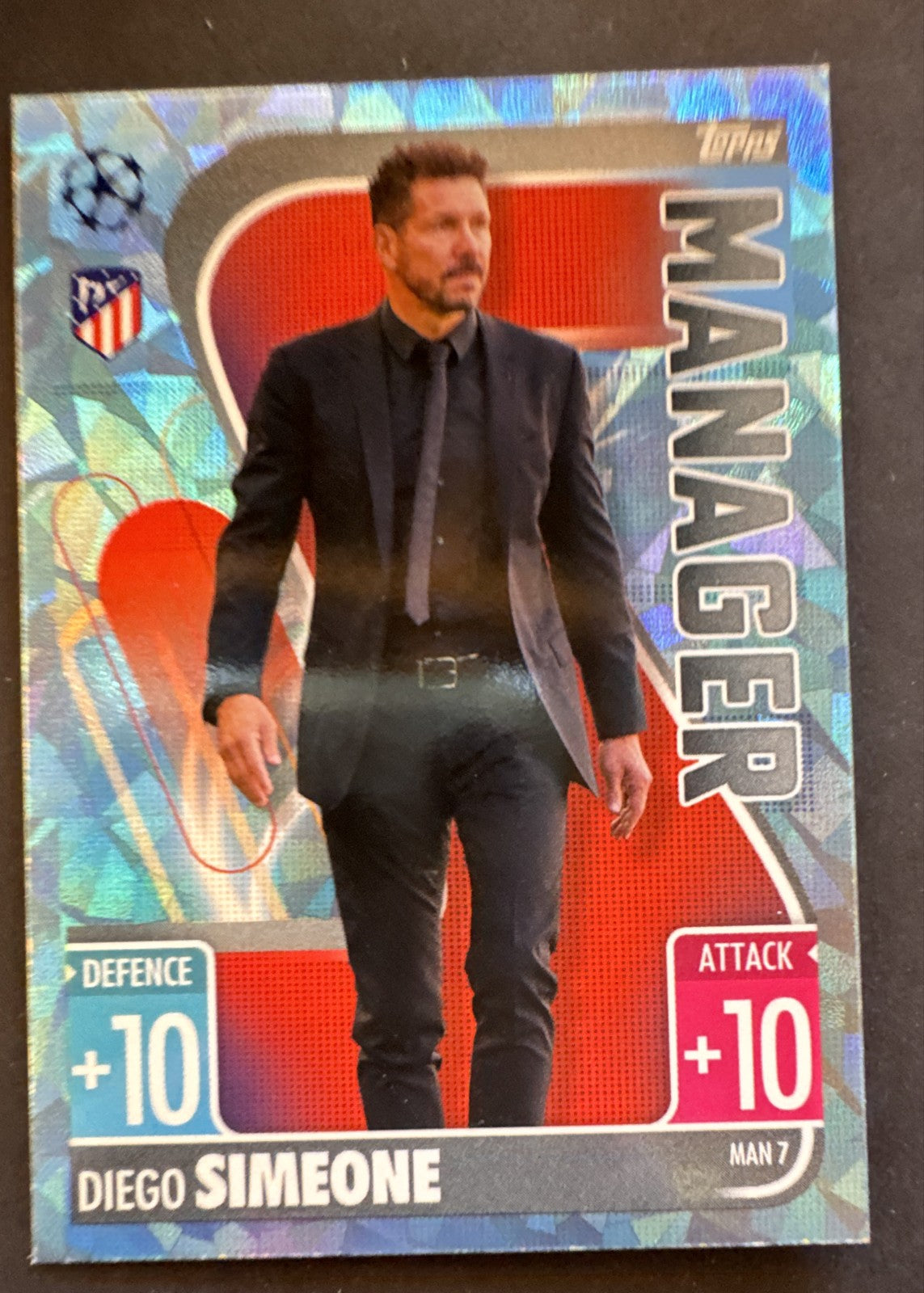 2021-22 Topps Match Attax UCL Extra - Manager Diego Simeone #MAN 7 Crystal