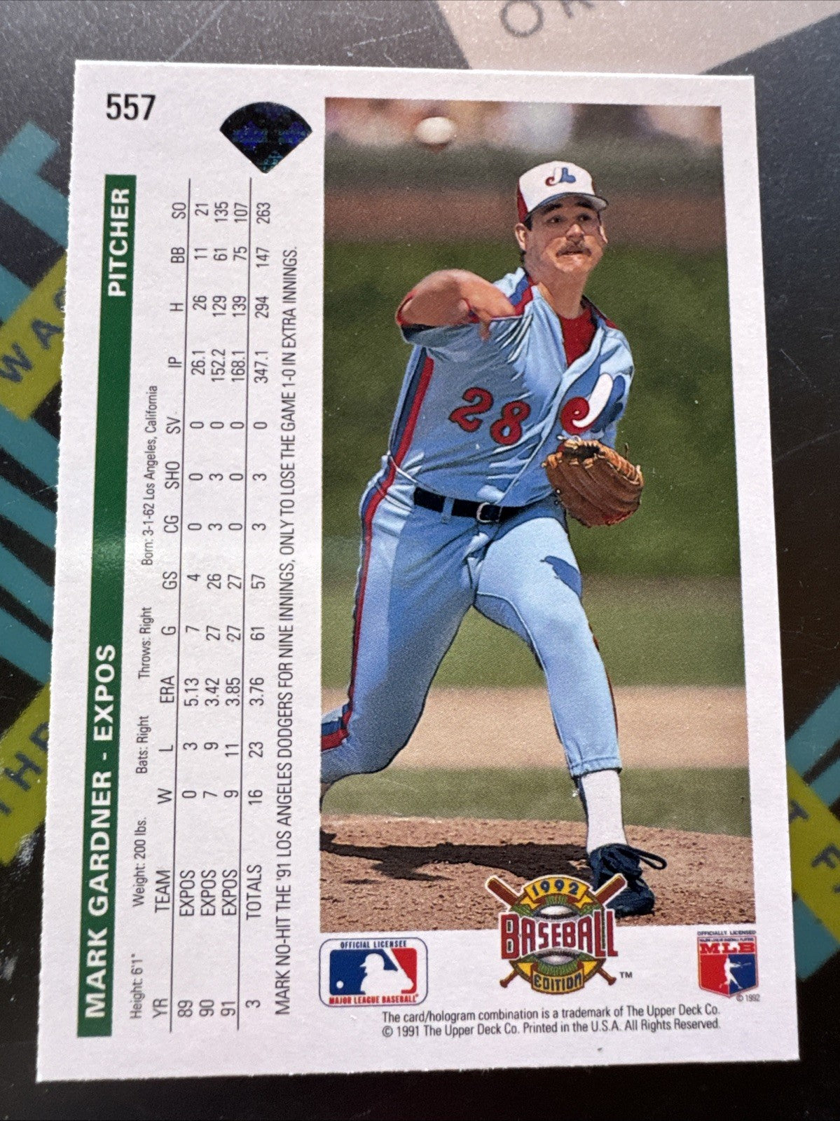 1992 Upper Deck - Mark Gardner #557