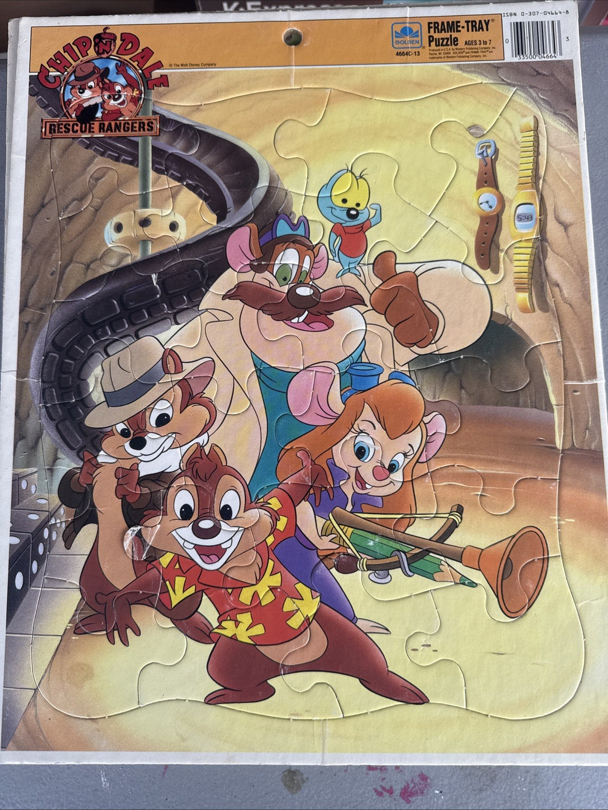 Golden Frame-Tray Puzzles Lot of 3, Garfield-Chip N Dale-Zoo Crew.