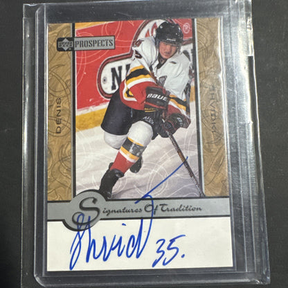 1999-00 Upper Deck Prospects Signatures of Tradition Denis Shvidki Auto ID:24
