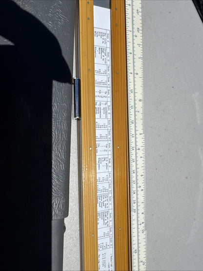 Vtg Post Slide Rule 1447 Hemmi Japan Bamboo Fredrick Post Co