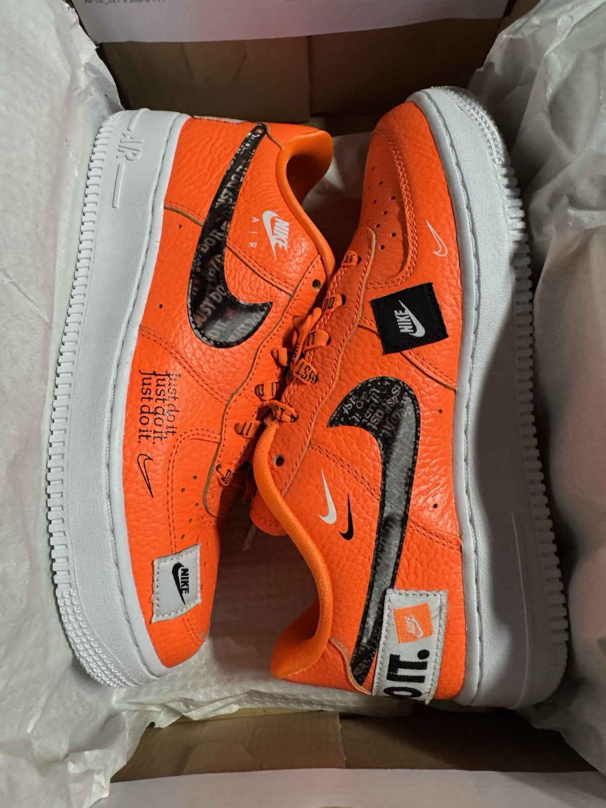 Nike Air Force 1 Low Just Do It Pack Total Orange AR7719-800 6YOUTH