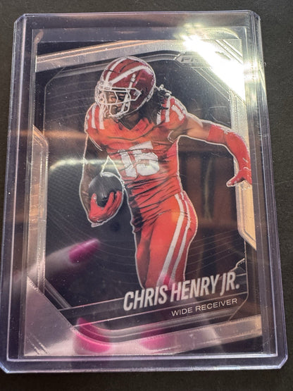 2025 PANINI PRIZM BLACK CHRIS HENRY JR SILVER PRIZM #155 TOP RNKD WR OHIO STATE 
