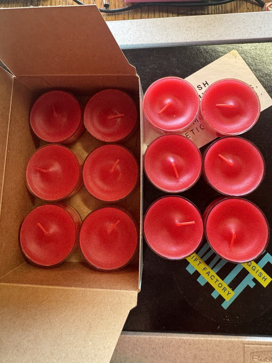 PARTYLITE 12 Tea Light Candles Retired Country Apple  V04203 New In Box