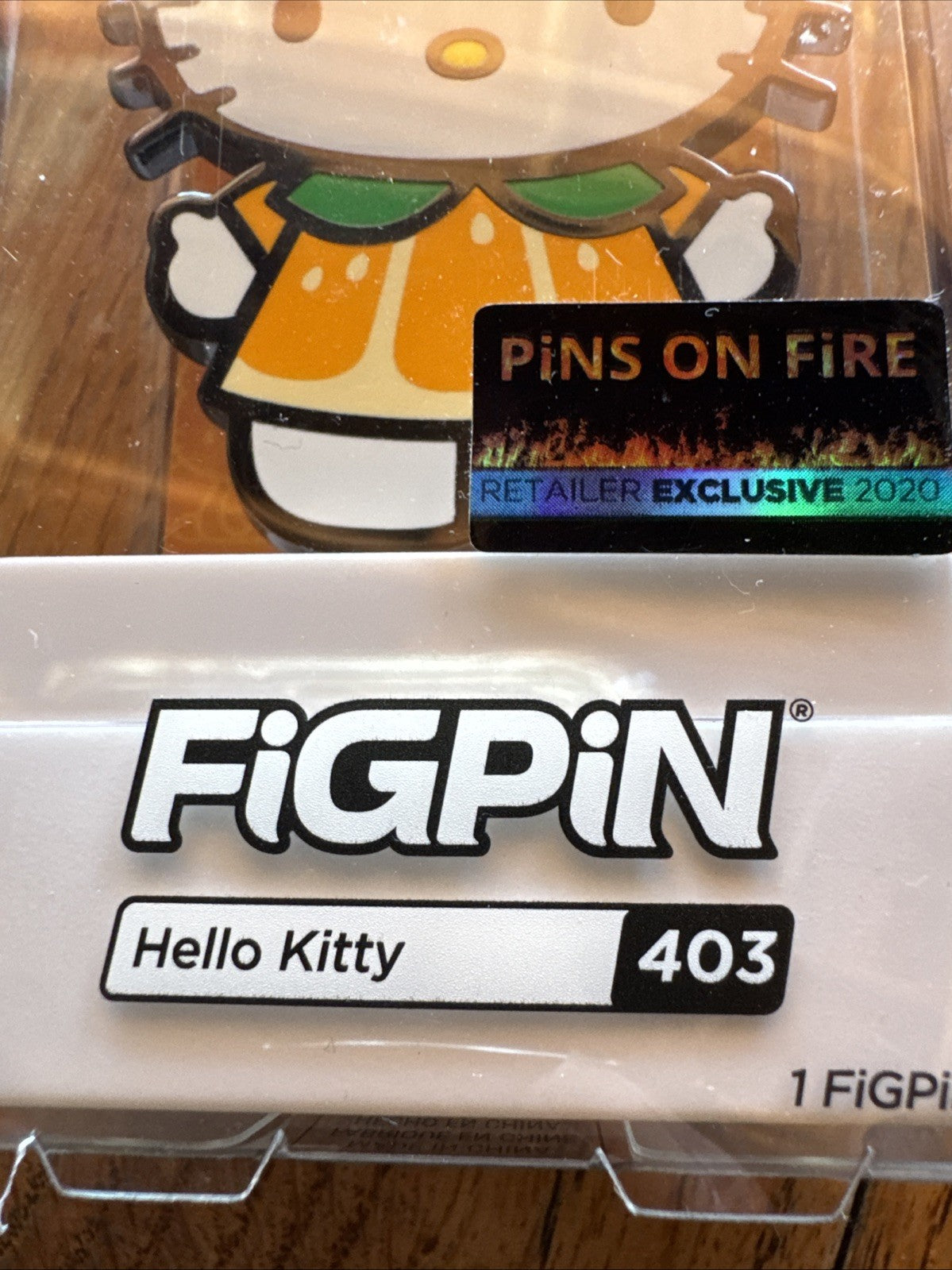 Figpin Hello Kitty Orange Outfit Enamel Pin #403 - Sanrio Pins on Fire