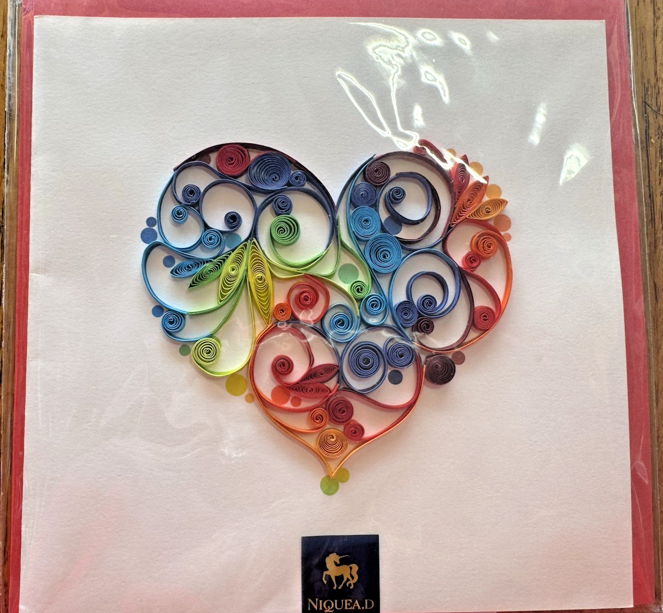 NIQUEA .D Heart Quilling Greeting Card 6x6 with Envelope. Any Occasion. ...