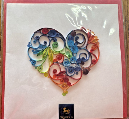 NIQUEA .D Heart Quilling Greeting Card 6x6 with Envelope. Any Occasion. ...