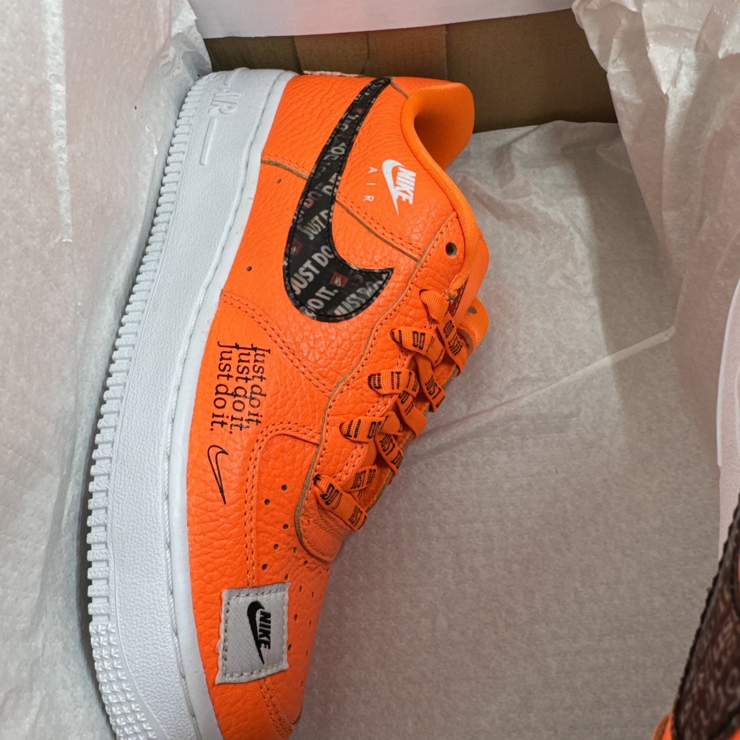 Nike Air Force 1 Low Just Do It Pack Total Orange AR7719-800 6YOUTH
