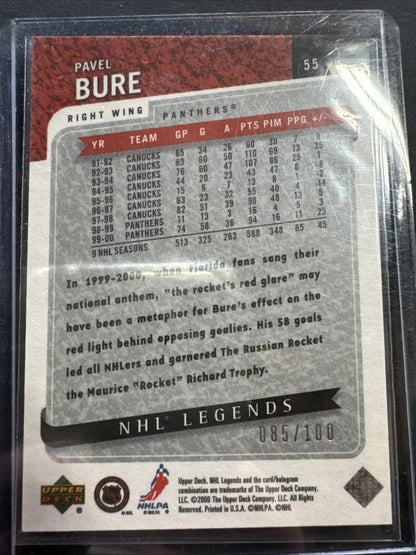 2000-01 Upper Deck Legends - Pavel Bure #55 Legendary Collection Silver 85 /100