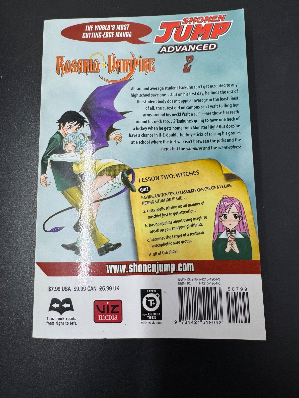 Rosario+Vampire Manga Set Volumes 1-6 English