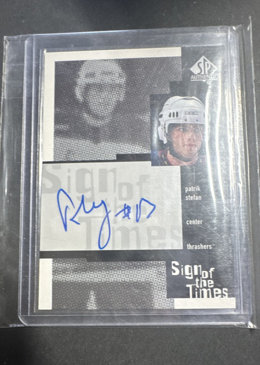 1999-00 SP Authentic - Sign of the Times Patrik Stefan #PS (AU, RC)
