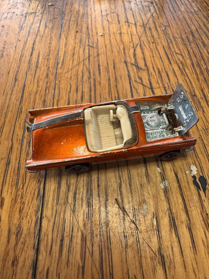 RARE REDLINE HOT WHEELS CLASSIC '57 T-BIRD ORANGE &  WHITE INTERIOR USA 1968