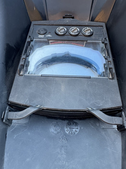 Miller Elite Welding Helmet with manual and extra lenses, new batteries