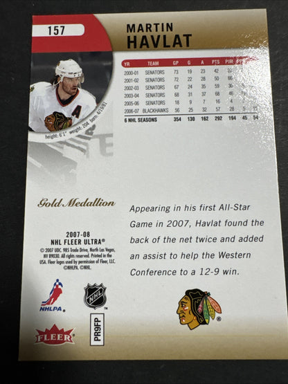 2007-08 Fleer Ultra - Martin Havlat #157 Gold Medallion Edition