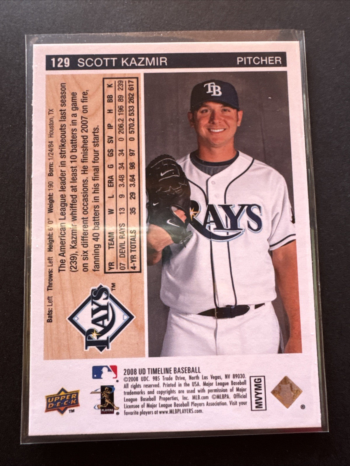 2008 Upper Deck Timeline - Scott Kazmir #129