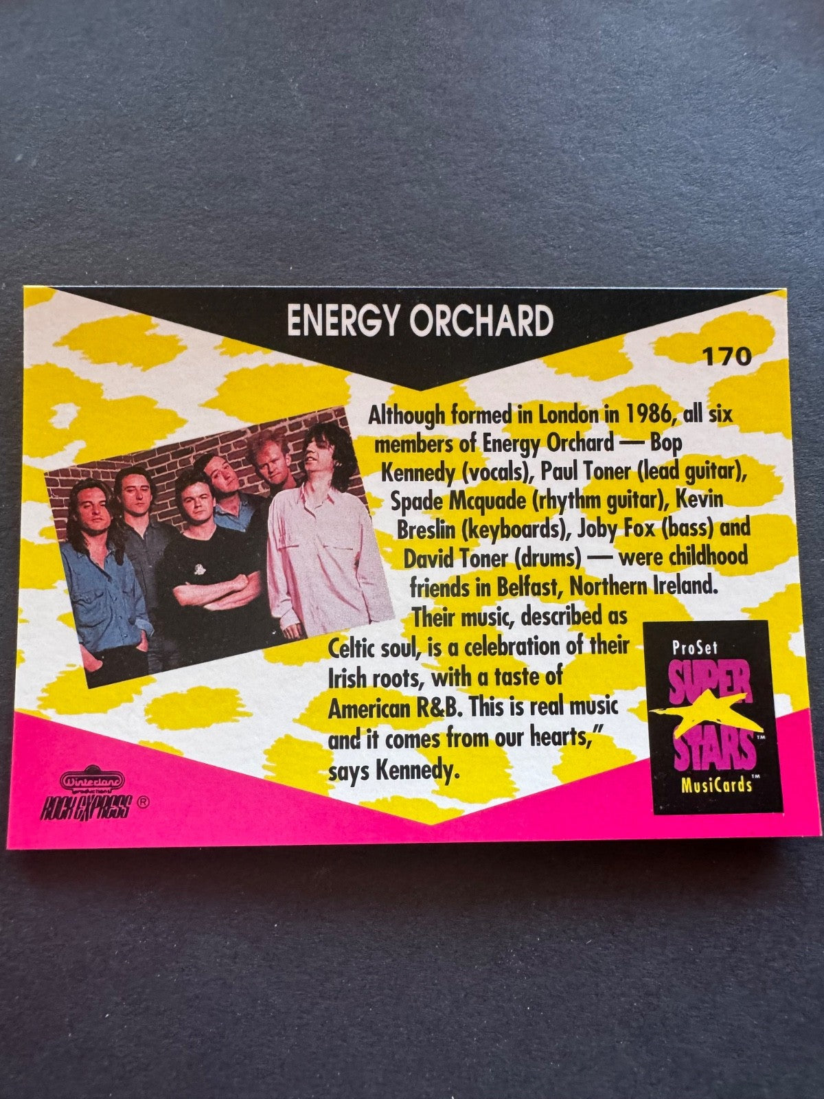 1991 Proset Superstars MusiCards #170 Energy Orchard Trading Card Lonon