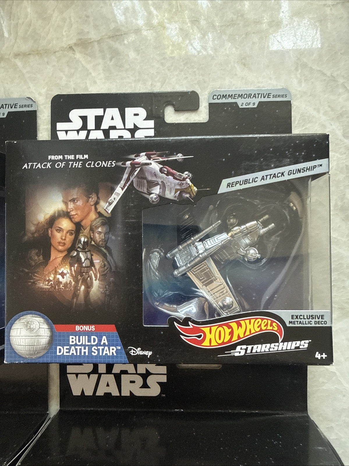 4- Star Wars Hot Wheels Commemorative Series #2-5 of 9 Starships