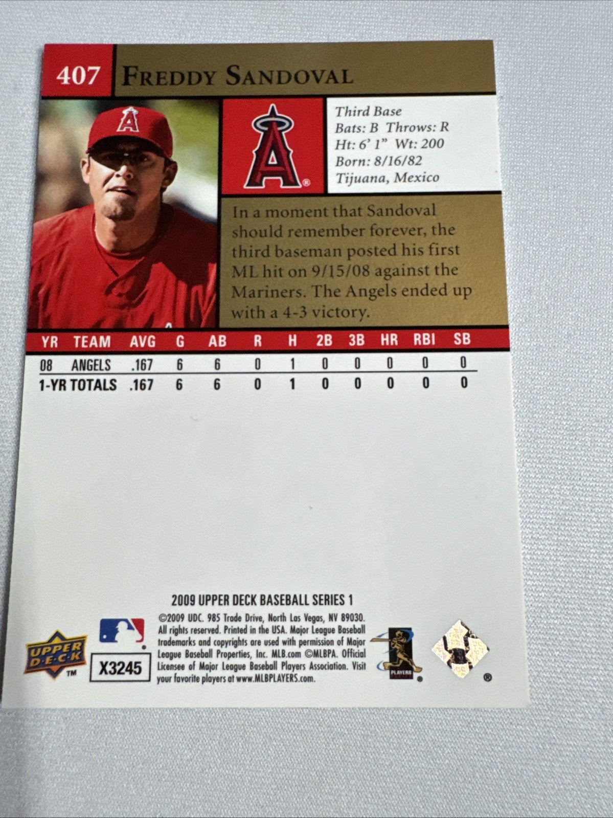 2009 Upper Deck - Freddy Sandoval #407