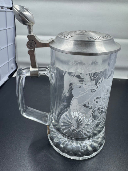NFL National Football League Licensed Germany Bar Ware Etch Glass Beer Stein Mug