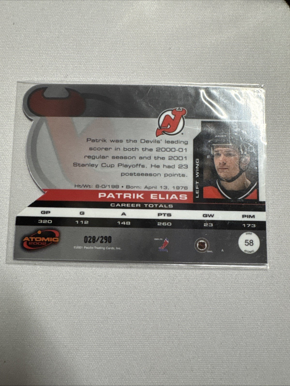 2001-02 Pacific Atomic - Patrik Elias #58 Red /290