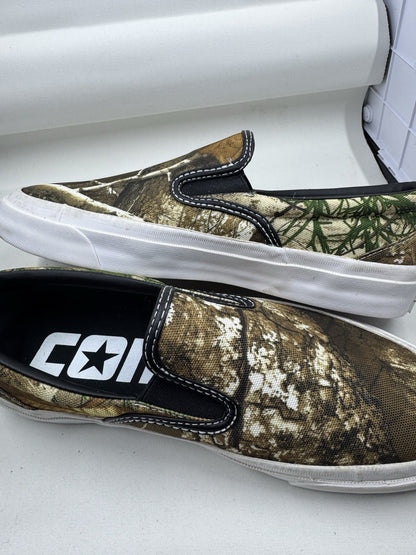 Converse RealTree Camo One Star CC Pro Slip On Shoes Cons Low Brown M7/W8.5 NWOB